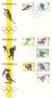 X ZIMOWE IGRZYSKA OLIMPIJSKIE W GRENOBLE -koperty FDC -1968 rok 1673-1680