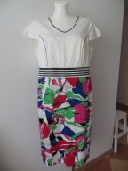 Sukienka damska 48 okolicznościowa kwiaty kolorowa