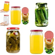 SŁOIKI NA PRZETWORY 900ML Z ZAKRĘTKĄ FI82 NA MIÓD DŻEM PRZETWORY 8X