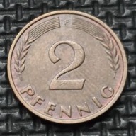 *NIEMCY [0206]*2 fenigi 1965 *F* Niemcy Zachodnie (RFN) Kłosy, Liście dębu