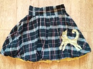 MININIEBO spódniczka w kratkę z kotkiem 116 cm