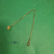 pozłacana zabytkowa dewizka do zeg.kieszonki 24,5 cm