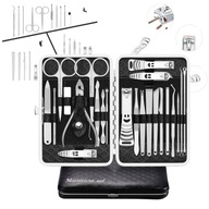 PROFESJONALNY ZESTAW DO MANICURE | PEDICURE 23 SZTUK | NARZĘDZI DO PAZNOKCI