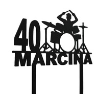 topper na tort dekoracja urodziny personalizacja wiek imię PERKUSJA!!!