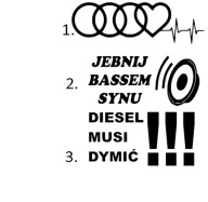Naklejki na auto / Śmieszne naklejki na auto / NAPIS NAZWA INSTAGRAM