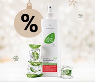 LR Aloe Vera Instant Emergency Spray zawiera 83% aloesu