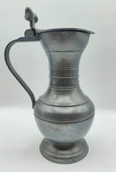 CYNA sygnowany STARY dzbanek dzban ozdobny z żołędziami CYNY duży 20cm