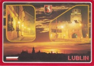 LUBLIN - PANORAMA - BRAMA KRAKOWSKA - HERB - FLAGA
