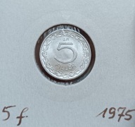 WĘGRY - 5 FILLER 1975 - mennicza - UNC - rzadka