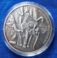 AFRICA Baby Elephants 2013 1 oz srebra 999.9 2000 szt. mennicza certyfika