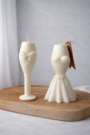 Świeca sojowa zestaw 2szt Together kieliszki ślub ślubny prezent |noya