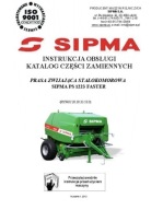 SIPMA PS 1223 Faster - instrukcja obsługi, katalog części prasy (2013)