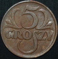 5 groszy 1928 - około menniczy egzemplarz