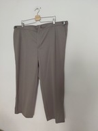 Szare męskie materiałowe spodnie z wysokim stanem plus size 50
