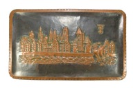 PRL PIĘKNA DUŻA PLAKIETA GDAŃSK MOTŁAWA ŻURAW METALOPLASTYKA ZOBACZ!