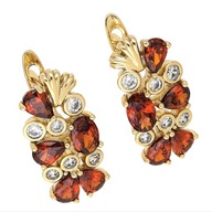 66453 KOLCZYKI 18K POZŁACANE 20/10 MM eleganckie z cyrkoniami