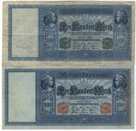 Niemcy - 2 Banknoty - 100 Mark - 1910 - Czerwony i zielony