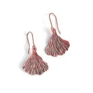 Miłorząb japoński - kolczyki z czystej miedzi.