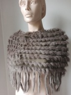 ponczo S/M futerkowe puszyste jnowe