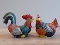 KOLEKCJONERSKA FIGURKA KOGUT I KURKA Vintage