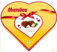walentynki MARABOU czekolada serce z orzechów 165g 30szt HEARTS Szwedzka