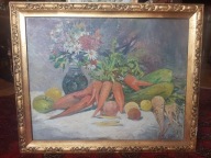 Obraz olejny, martwa natura, V. Rytire 30-te XX w.