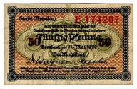 notgeld7 Wrocław Breslau 50 Pf 1920 Magistrat E 174207