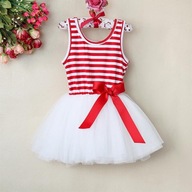 SUKIENKA DZIECIĘCA TIULOWA CZERWONA ROZM.5 (86)