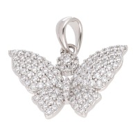 55513 Zawieszka platynowana 19/21 MM motylek z cyrkoniami