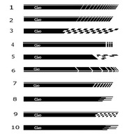 renault clio naklejki sportowe pasy tuning