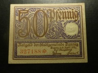 Notgeld,Danzig,50 Pfennig,1919r. UNC.