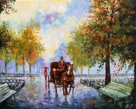 Bogusław Potera obraz olejny płótno JESIENIĄ