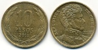 Chile 10 Pesos - 2010r ... Monety
