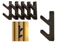 ZESTAW HAKÓW PODWÓJNYCH NA UBRANIA LAMELE LOFT CZARNY 5szt.