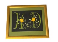 Obraz haftowany "Monogram" Halina Dulemba