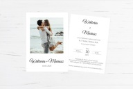Zaproszenia A6 ze zdjęciem | Personalizowane | Ślub / Uroczystość |10szt