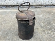 Pojemnik na smar Taborowy Puszka Polska 1939 farba Khaki unikat Oryginał