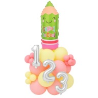 ZESTAW BALONÓW SZKOLNYCH KREDKA I CYFRY 123 NA ROZPOCZĘCIE ROKU DLA DZIECI