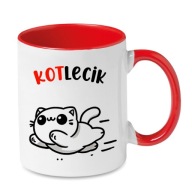 Kubek z nadrukiem kota dla KOCIARY na prezent na urodziny zabawny