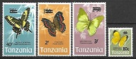 Tanzania xx Bur07 fauna motyle MNH VF 45euro