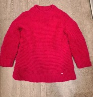 Sweterek w kolorze fuksji z wełną i moherem roz. 46/48