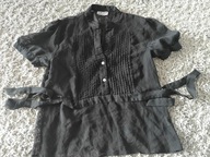 Czarna bluzeczka wiązana w pasie, roz. uniwersalny