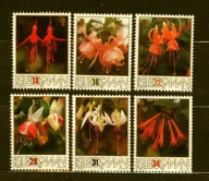 Anglia, Wyspa Man ** KWIATY, fuksje Mi 375-80