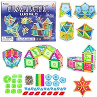 KLOCKI MAGNETYCZNE PANELS 110 MAGNETIC WORLD KLOCKI KONSTRUKCYJNE MAGNES