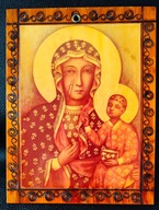 Matka Boża Częstochowska obrazek lata 70