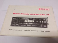 NOWA instrukcja obsługi radio BECKER MONACO 710 Mercedes W201 W124 książka