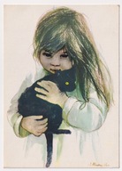 D. Muszyńska Zamorska 1981r. Dziewczynka i kot