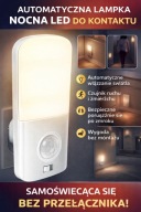 Lampka Nocna LED do Kontaktu z Czujnikiem Ruchu i Zmierzchu Automatyczna