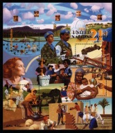 ONZ Nowy Jork . Mini arkusz 839-844 ( ONZ w XXI wieku ) 2000 r. / czysty