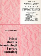Polski słownik terminologii i gwary teatralnej Anna Cegieła